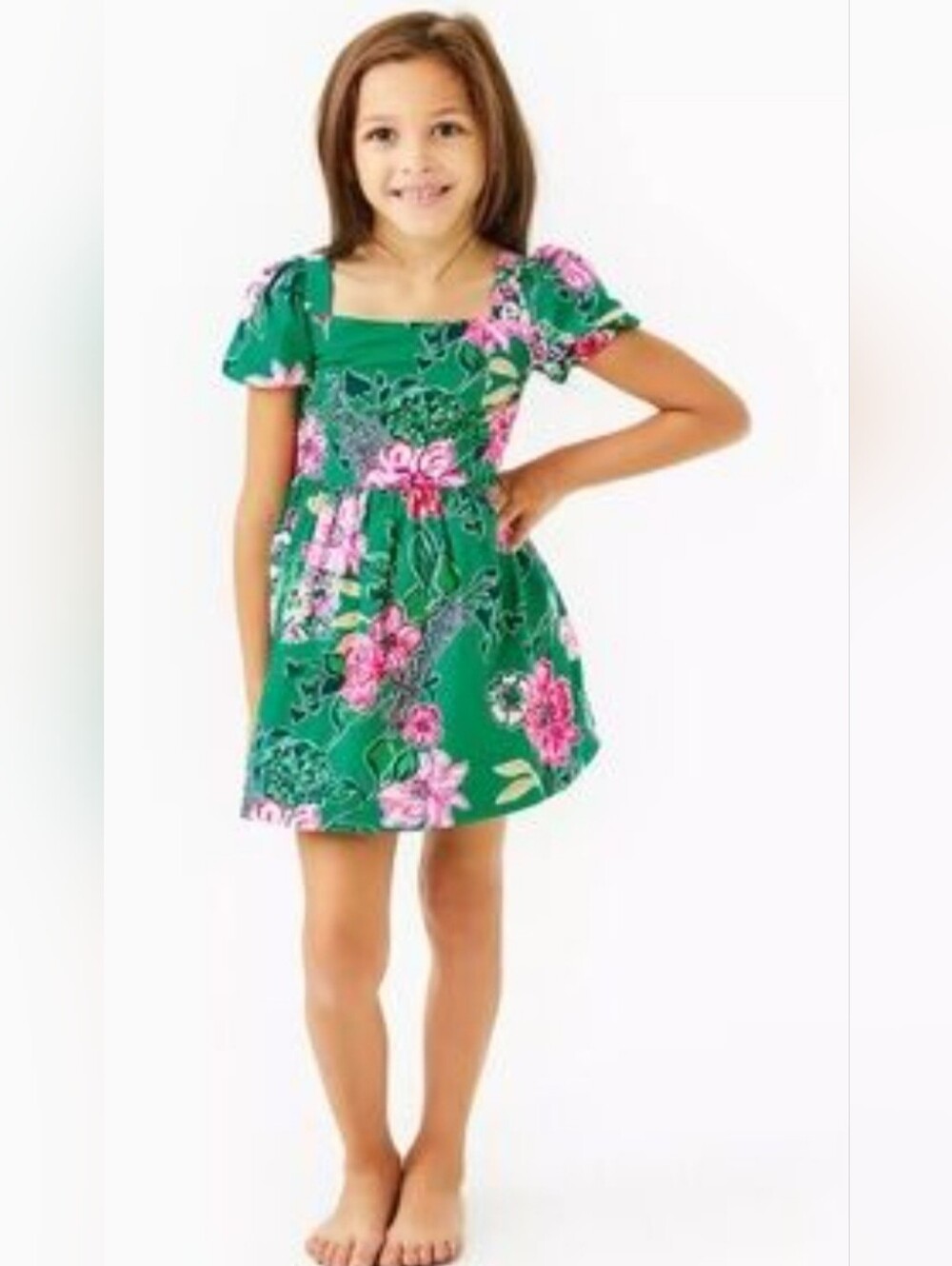 lilly pulitzer dress Girls Size 7 Floral Lined